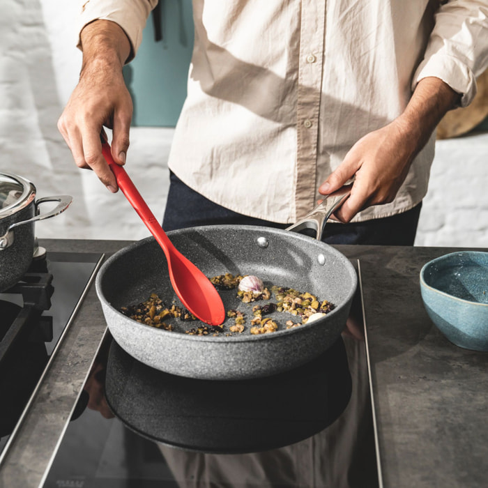 Sauteuse avec couvercle, 28 cm, Aluminium, Revêtement antiadhésif en céramique renforcée en titane