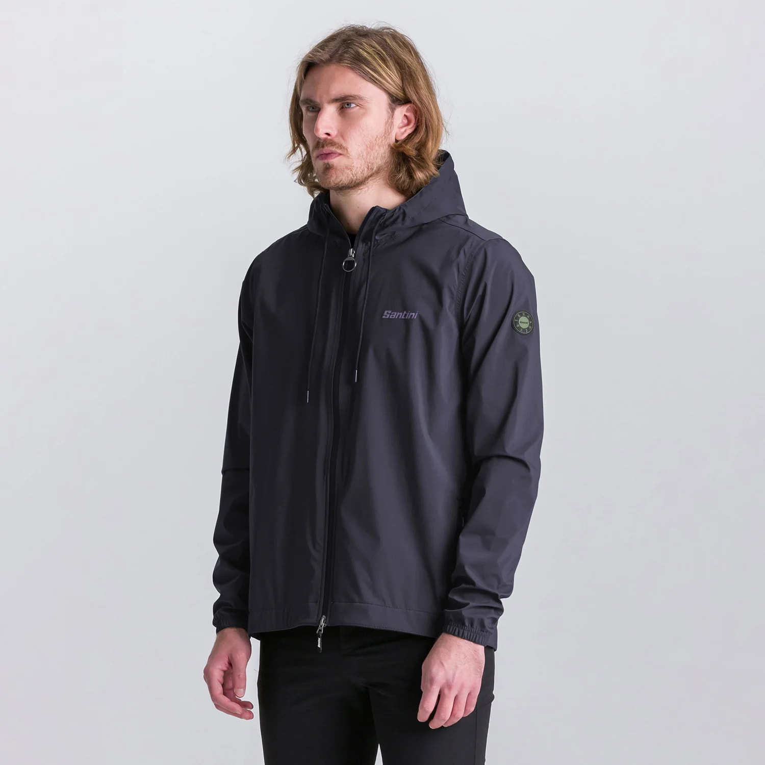 Pluvia Men's Rain Jacket With Hood - Noir - Noir