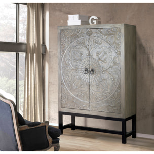 Armario - Madera de Mango y Hierro - 180x116x42cm