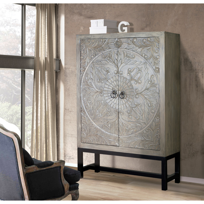 Armario - Madera de Mango y Hierro - 180x116x42cm