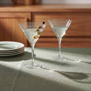 Lot de 2 verres à cocktail Lunis 25cl doré