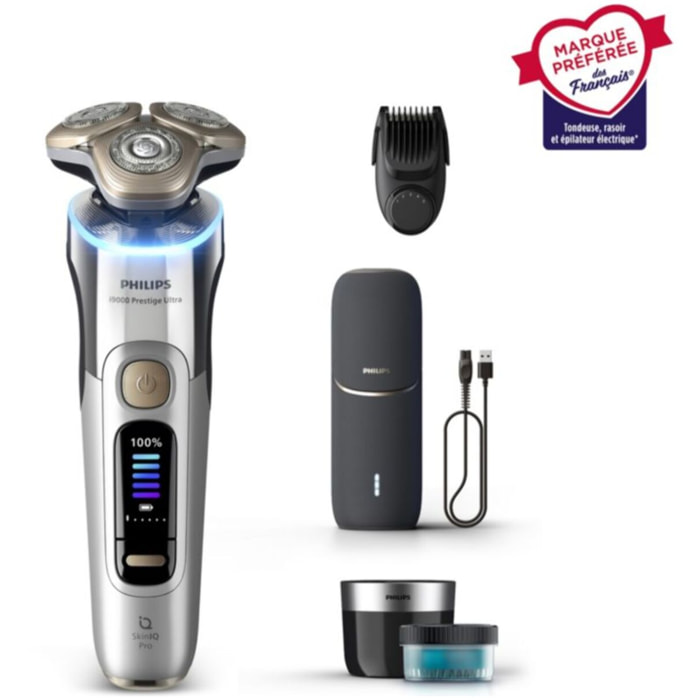 Rasoir Rech PHILIPS XP9404/46 Serie i9000 prestige ultra 100 % étanche avec Skin IQ et boitier de recharge UV