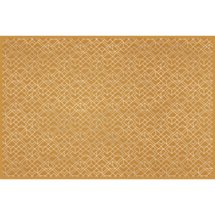 VINILIKO, set de 4 individuales de mesa Geometría 3d mostaza 4u-30x45 cm