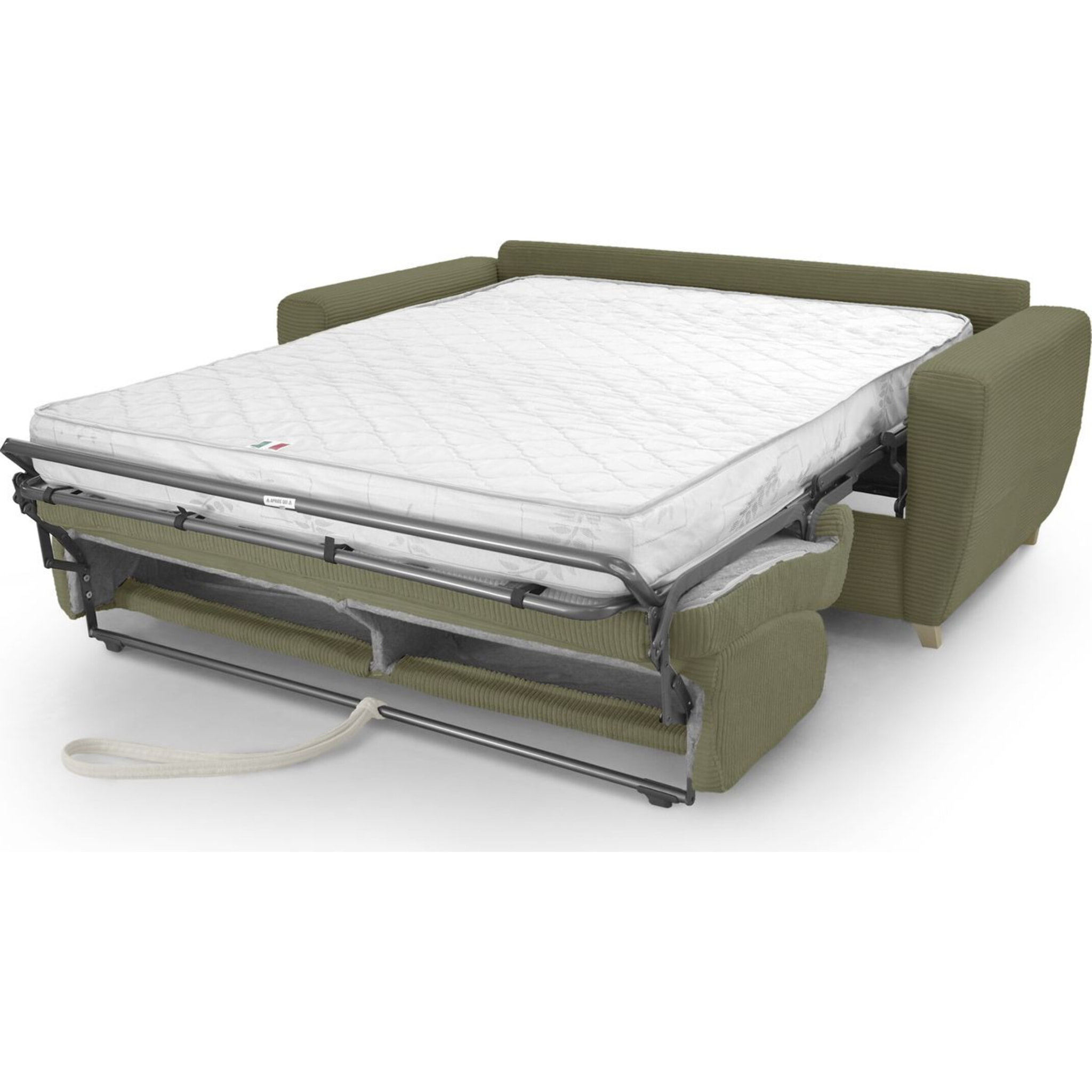 Canapé convertible express 3 places en velours côtelé - LEANDRO