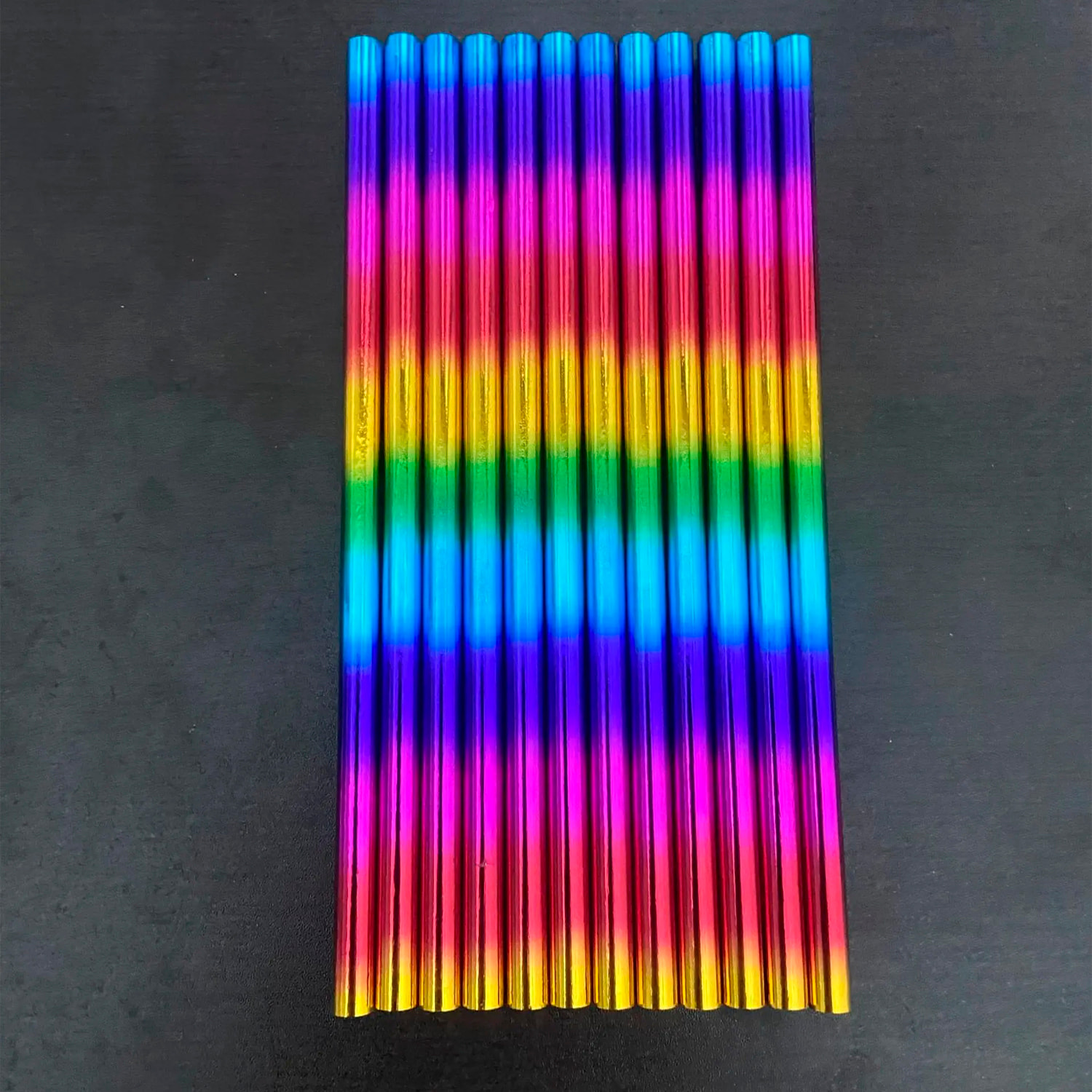 Set 12 lapiceros madera magic rainbow