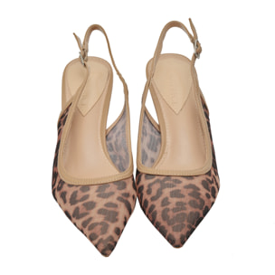 Decolletè leopardato - tacco 8,0 cm