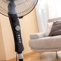 Ventilatore a piantana - nero - 43 x 40 x 118 - 138 cm