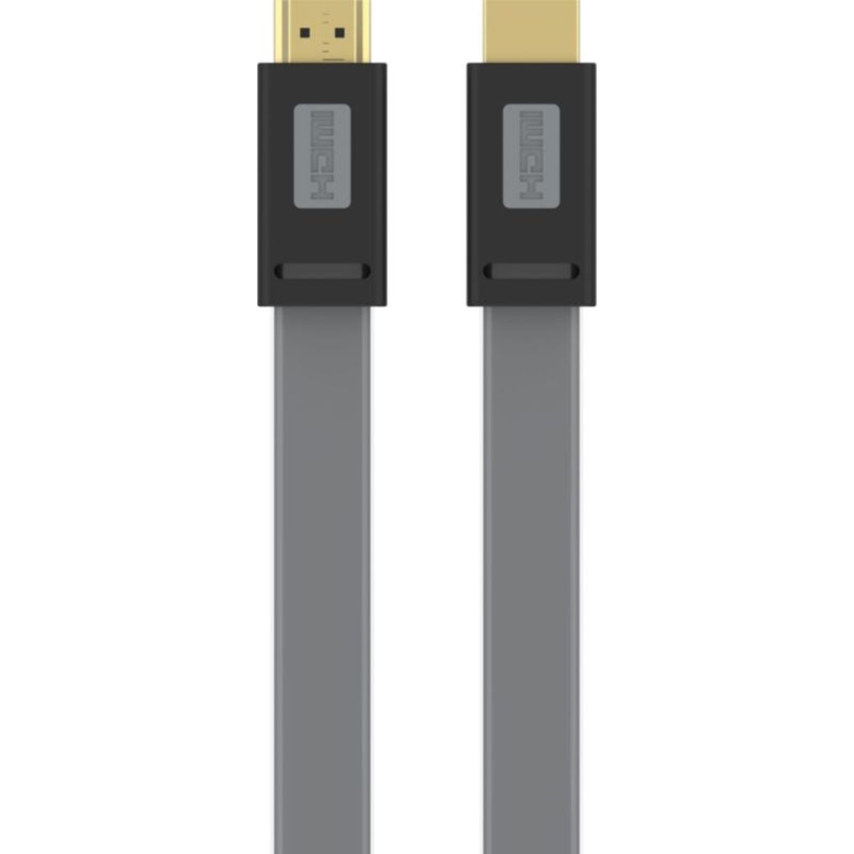 Câble HDMI ESSENTIELB 2.0/18Gbps plat 2M anthracite