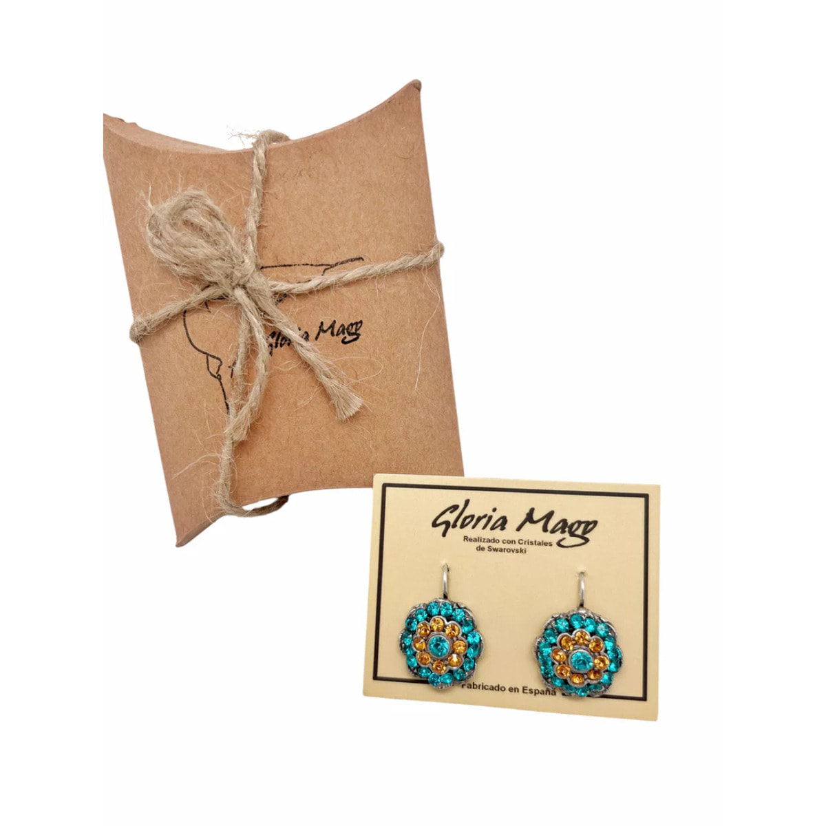 Pendientes Blue Zircon Sw plata 10µ