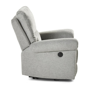 Jasmin - fauteuil relax électrique - en tissu - Gris clair