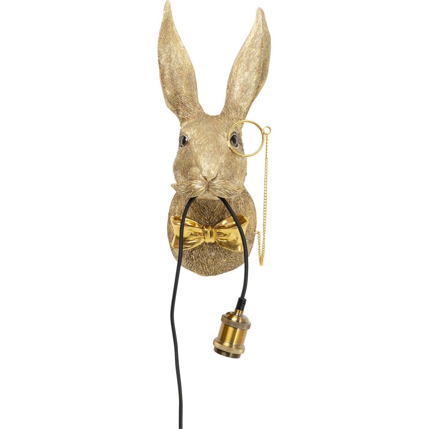 Applique murale lapin gentleman doré Kare Design