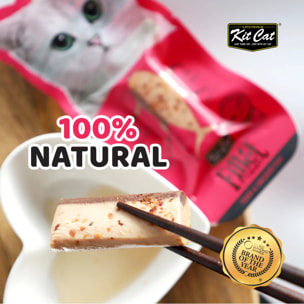 Kit Cat FilletFresh - Pollo y Fibra (Hairball) 30 g Snack natural para gatos