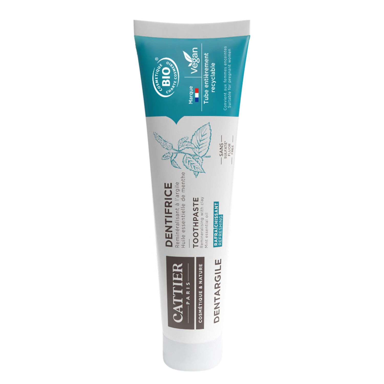 Dentargile Menthe - Dentifrice Reminéralisant à l'Argile 75 ml