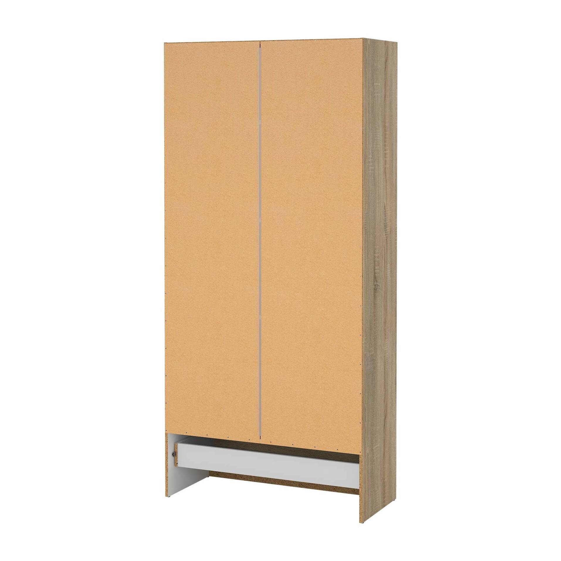 Armario duero con 2 puertas y 1 cajón estructura de roble 79,4x35,7x170,4cm