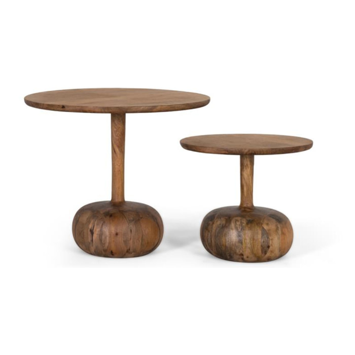 Ensemble 2 tables basses - 60x70x70cm