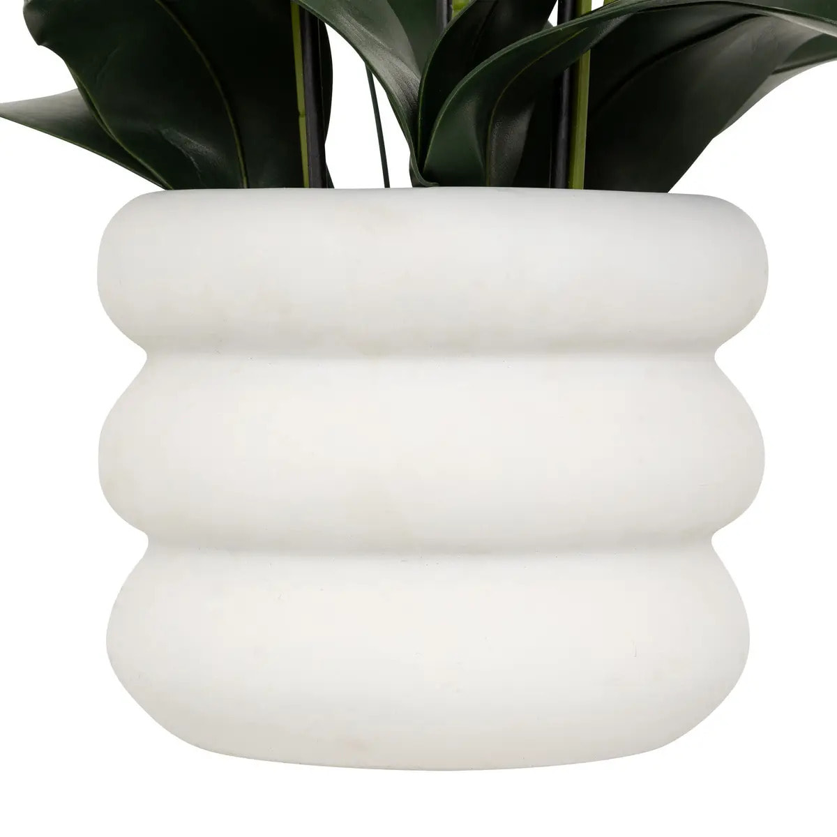 Orchidée artificielle en pot "Mick" pot en céramique blanc H80cm