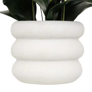 Orchidée artificielle en pot "Mick" pot en céramique blanc H80cm