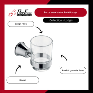 Porte verre mural PAINI Lady's Chromé