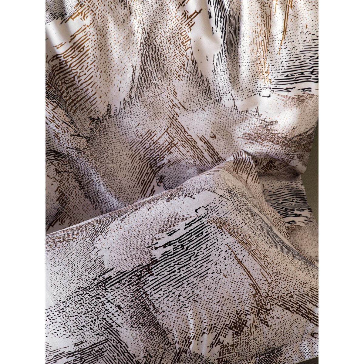 Parure housse de couette et taies oreiller 100% Satin de Coton imprimé