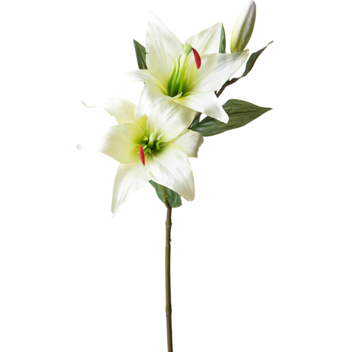 Lilium Composto Da 3 Fiori. Altezza 65 Cm - Pezzi 6 - 17X65X15cm - Colore: Verde - Bianchi Dino - Fiori Artificiali