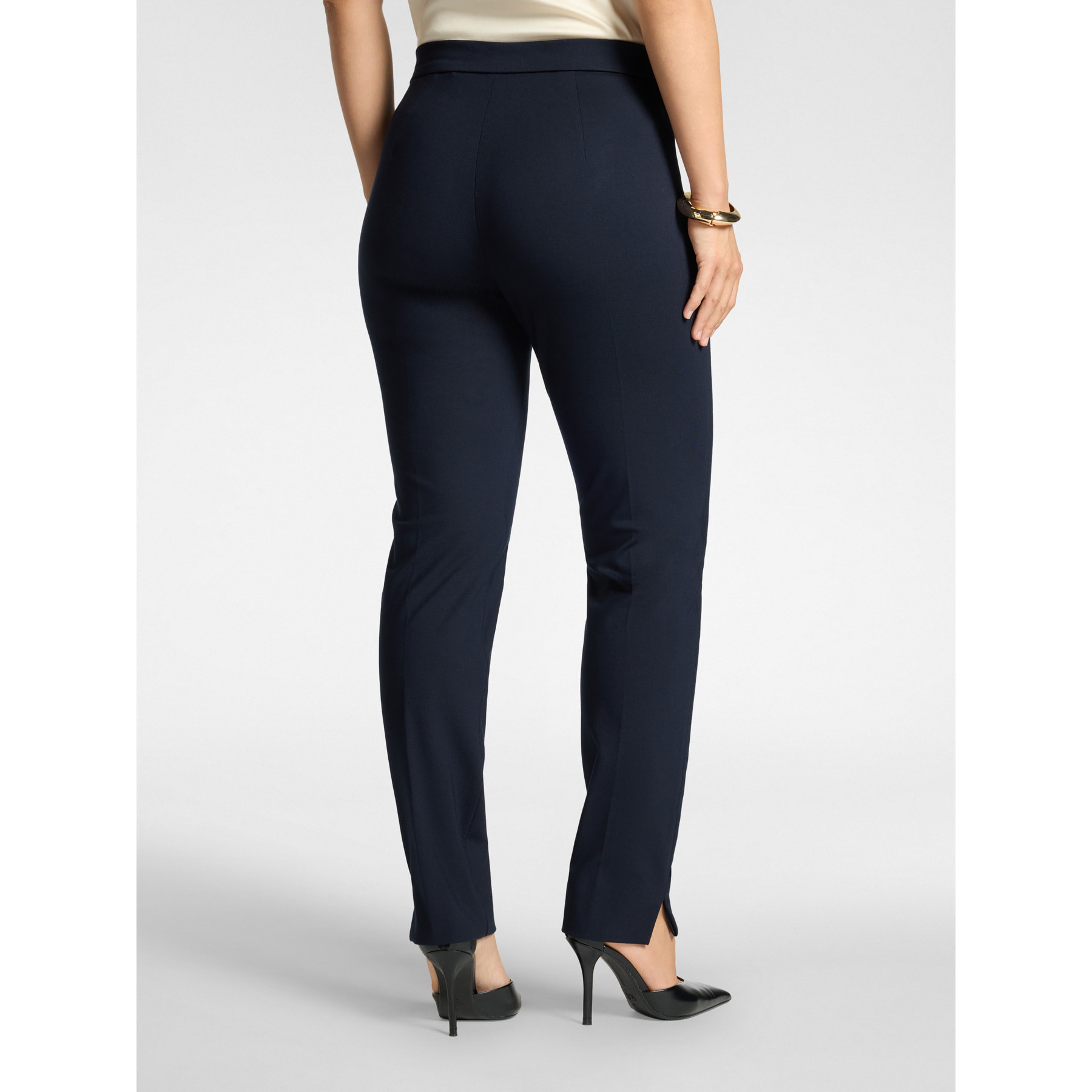 Elena Mirò - Pantalones en punto Milano - Azul