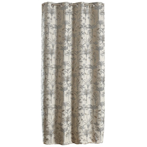Rideau Jacquard exotique motif palmier - Lin