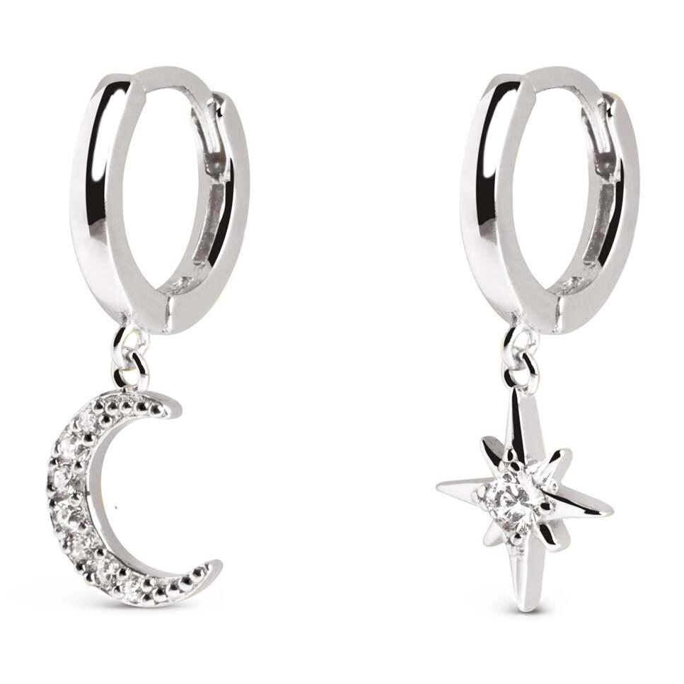 Pendientes Polar Moon Spark Plata