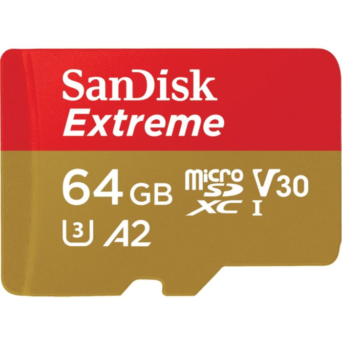 Carte Micro SD SANDISK 64GO microSD  Extreme SDXC