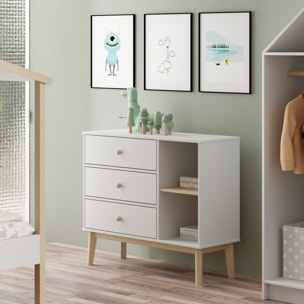 Commode enfant 3 tiroirs en bois - ELISE