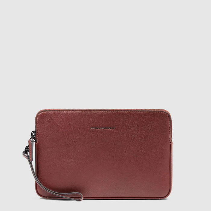 Piquadro Pochette in pelle con portacarte di credito, schermato con protezione RFID