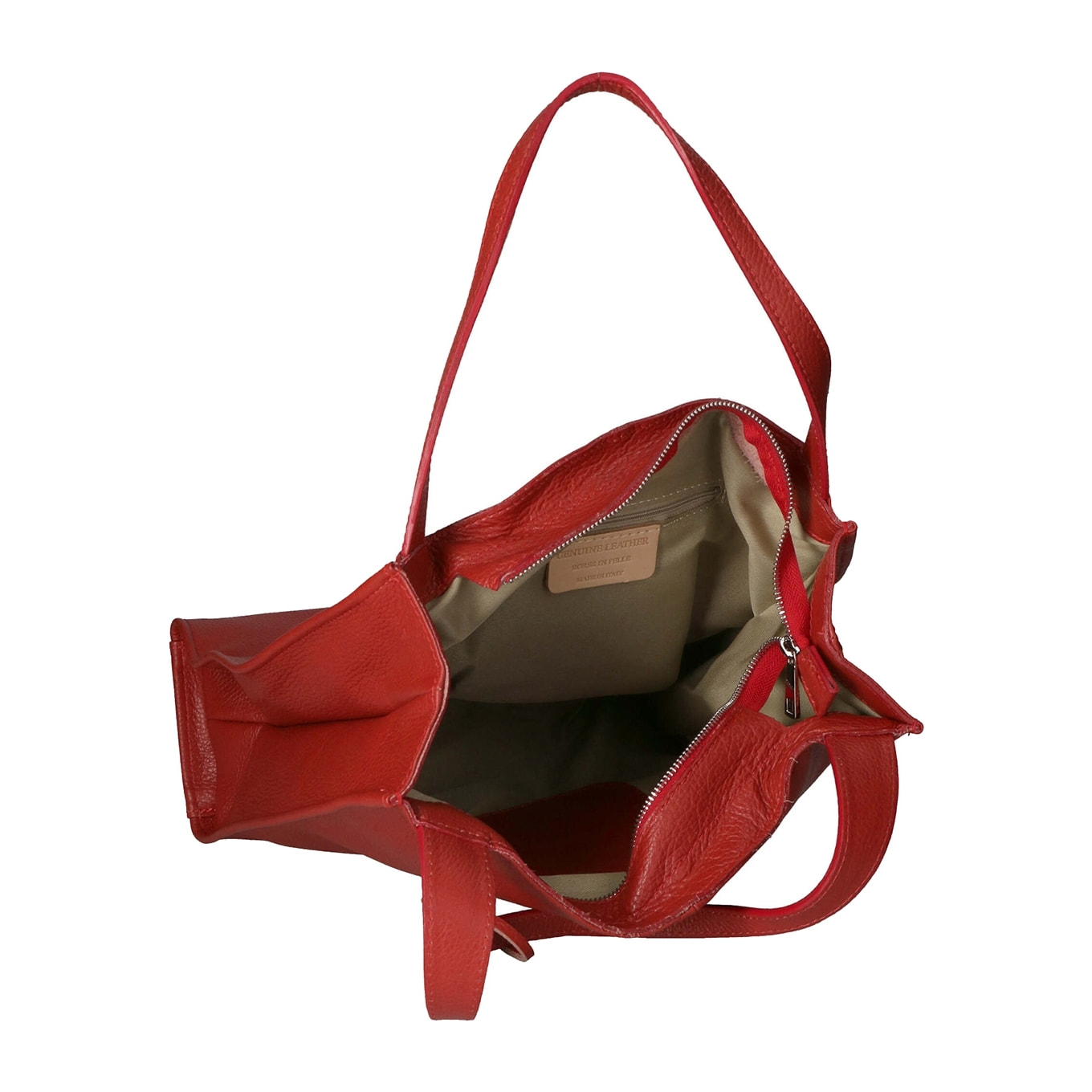 Borsa a spalla  da donna In Vera pelle Made in Italy 34x32x11 cm