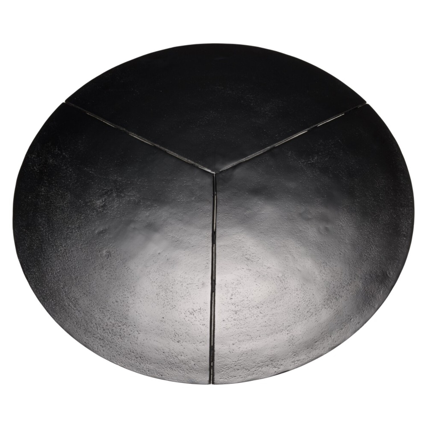 JAMES - Table basse ronde 100x100cm en aluminium noir mat
