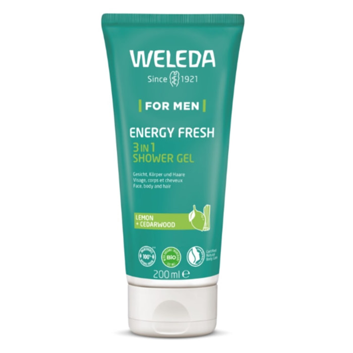 WELEDA -  Gel Douche 3in1 Energy Fresh Homme 200ml