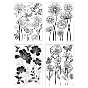 Sticker en relief fleurs