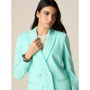 Oltre - Blazer doppiopetto con bottoni foderati - Verde acqua