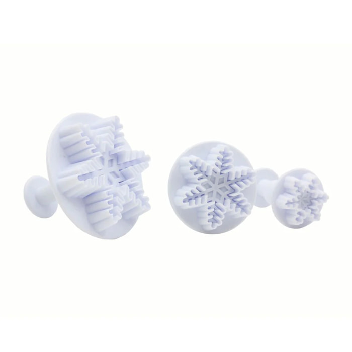 Lot de 3 emporte-pièces de Noël pour pâte à sucre motif flocon de neige Zenker Emporte-pièces