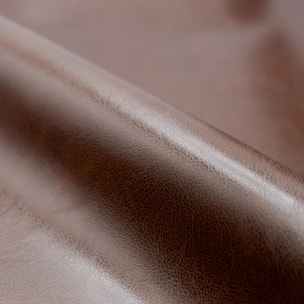 Fauteuil marron en croute de cuir enduite - Club