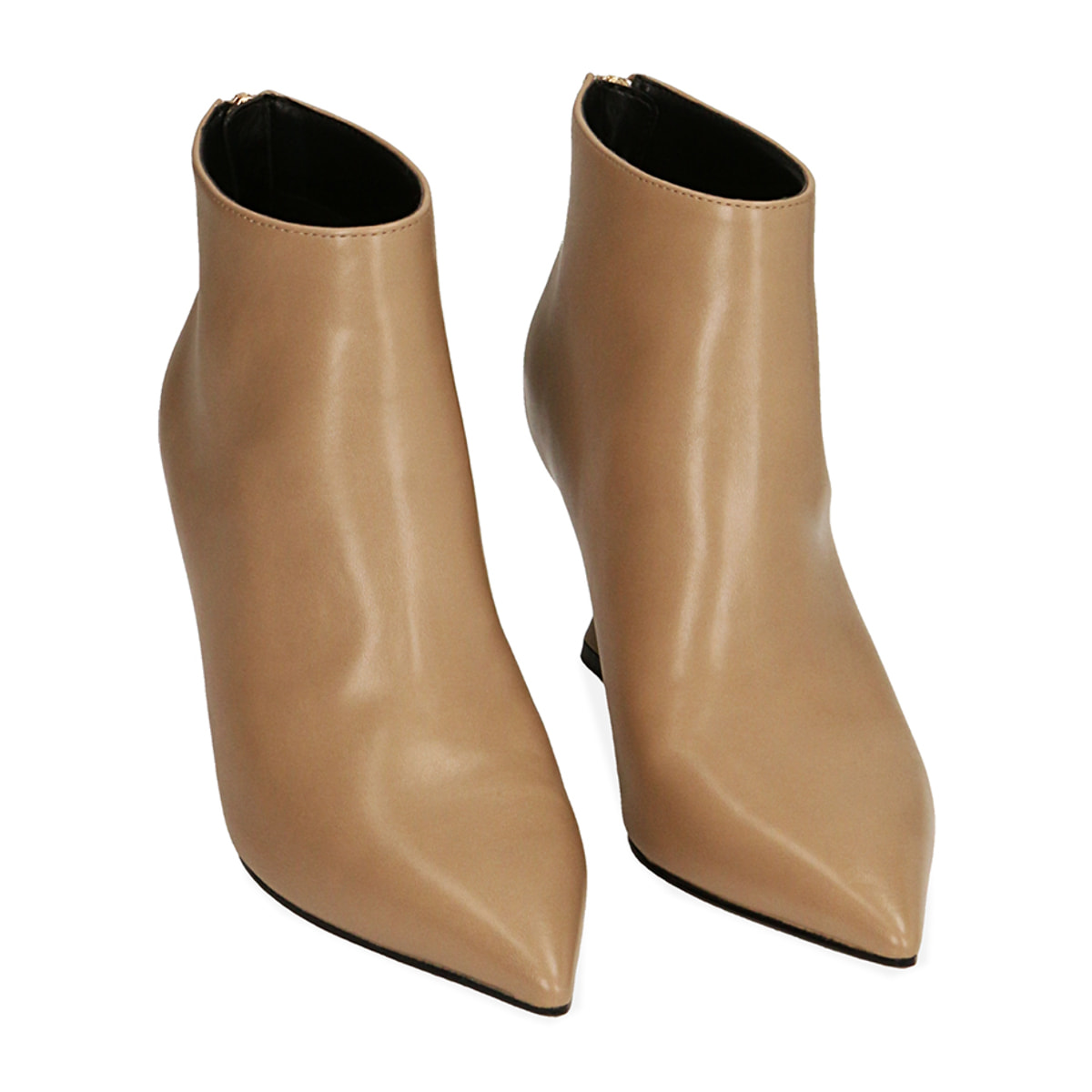 Ankle boots beige, tacco 7,5 cm