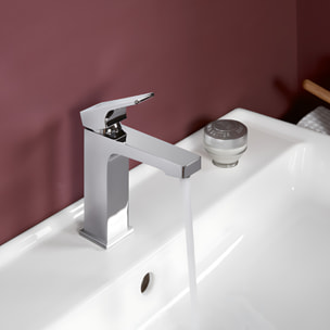 Mitigeur lavabo Architectura Square sans tirette Chrome