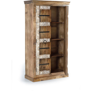 Armario de Madera de Mango 100 Cm Estilo Rústico Moderno