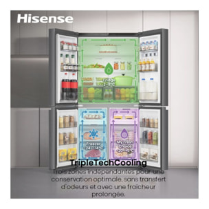 Réfrigérateur multi portes HISENSE RQ5P640SSKD
