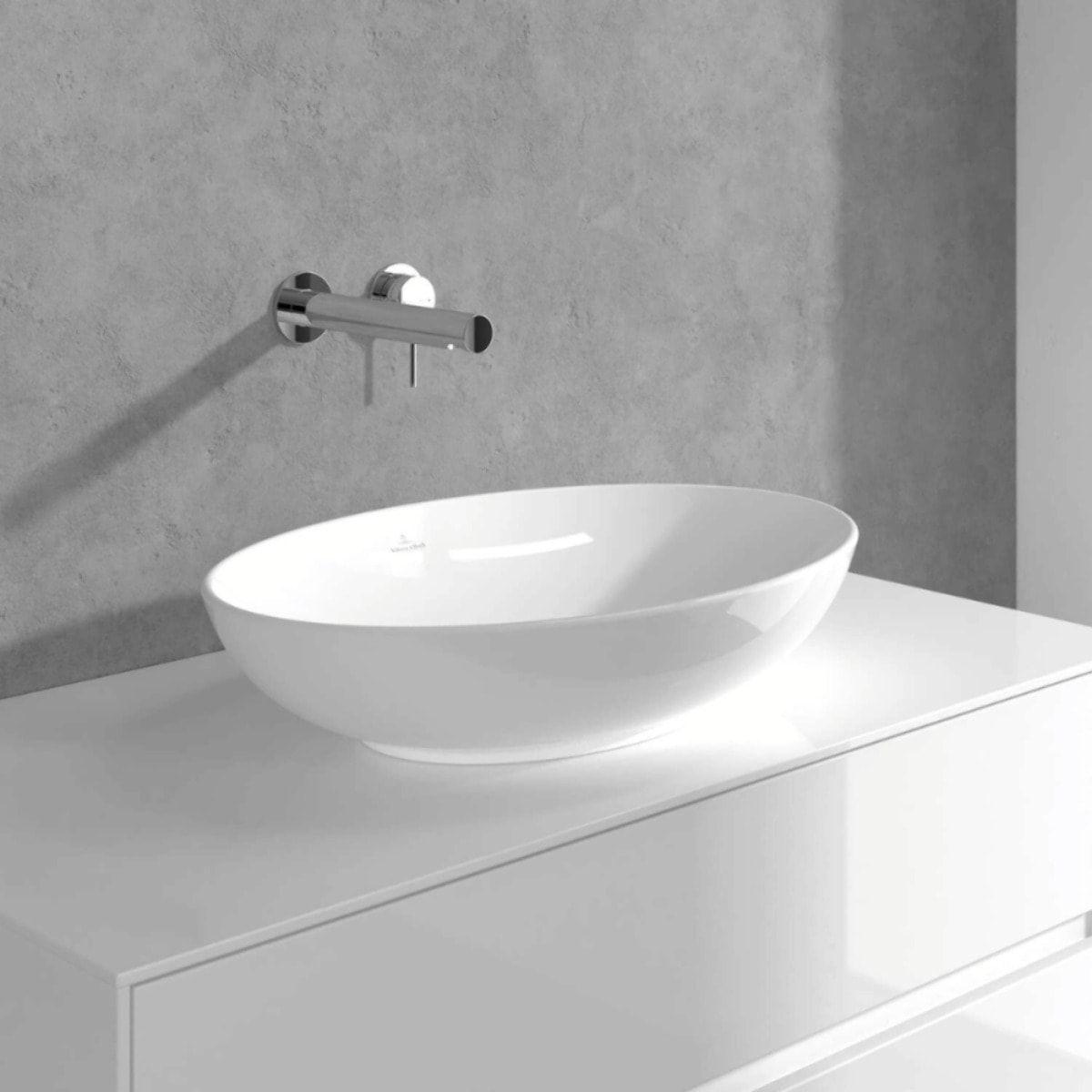 Mitigeur lavabo mural Loop & Friends chromé