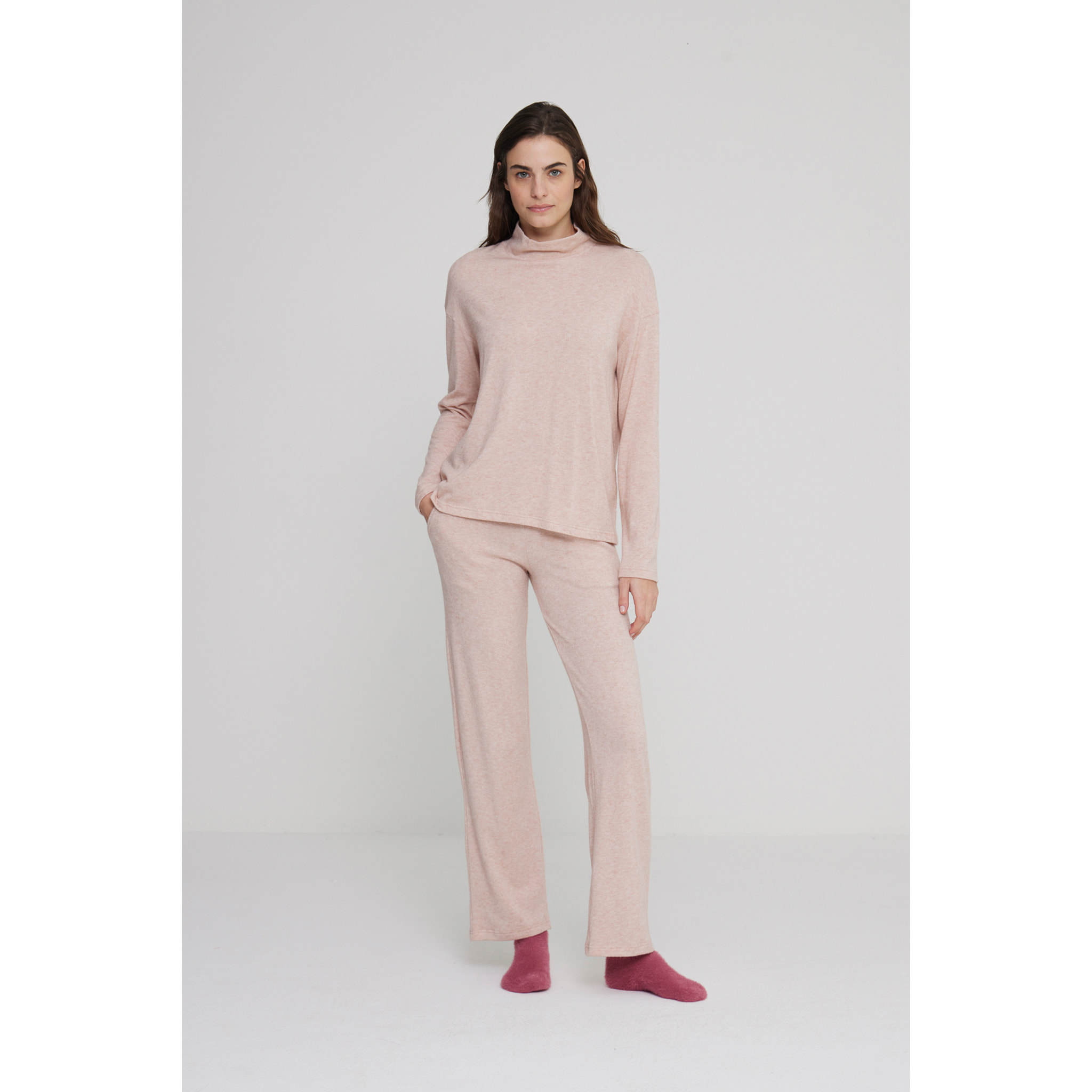 Completo loungewear donna madrid in maglina felpata Noidinotte