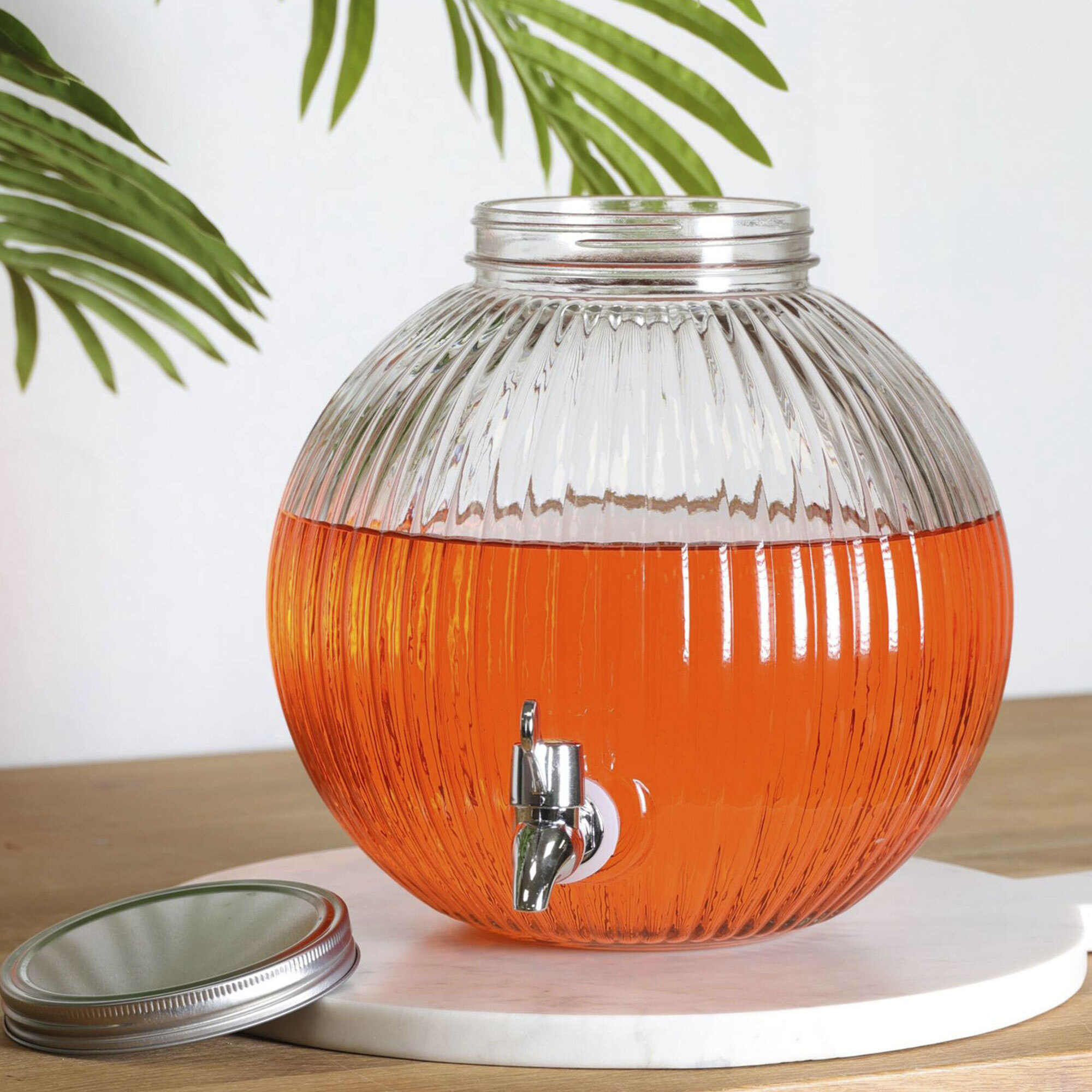Well home dispensador de bebida en vidrio de 5,5l