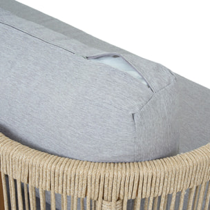 Salon de jardin d'angle 5 places en bois FSC - PRAIA