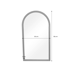 Miroir mural arche bois de pin 50 x 90cm