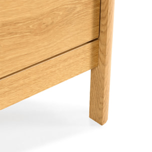 Mesita de noche Nassau 2 cajones efecto Roble