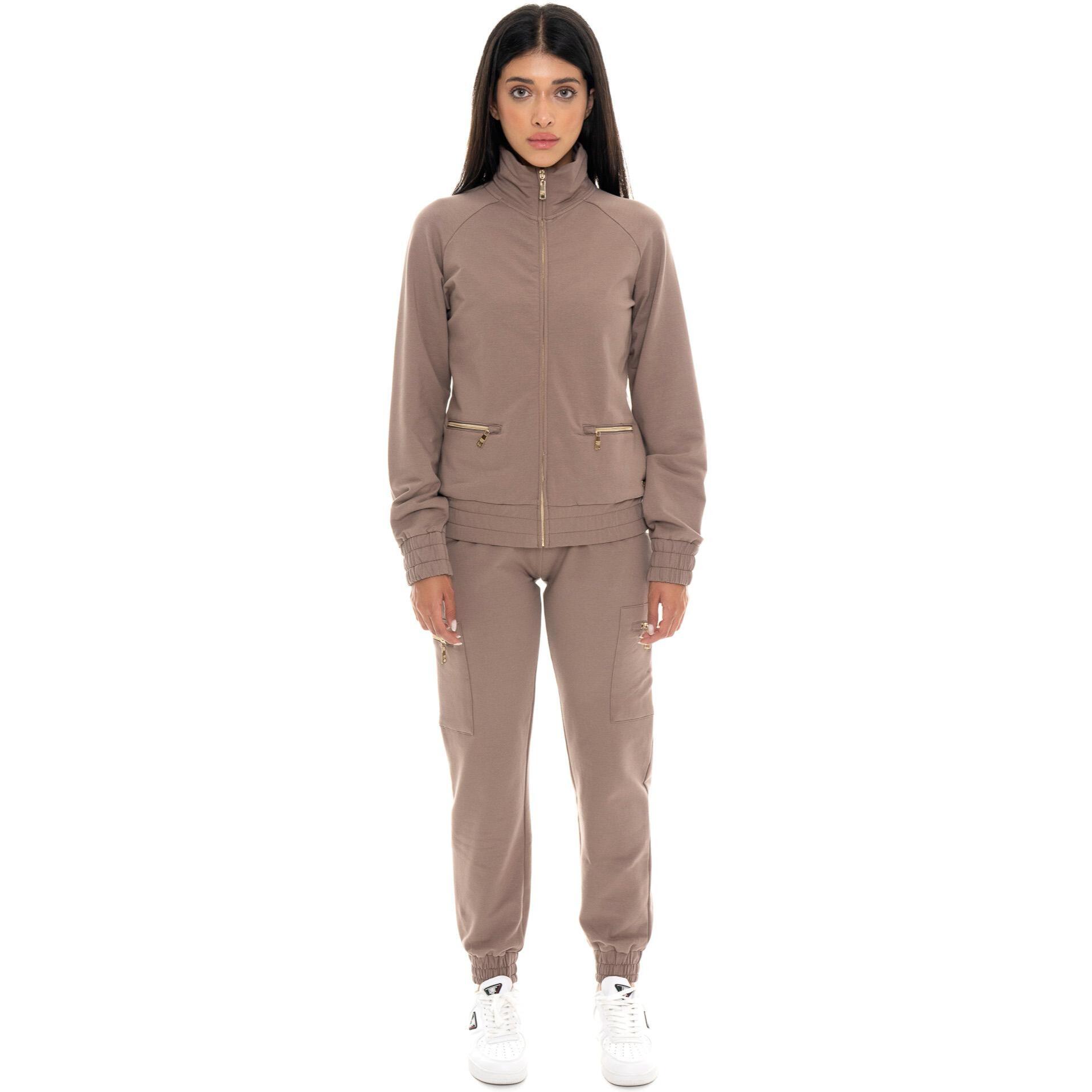 Tuta invernale donna collo in piedi e zip, pantalone cargo Leone 1947 Chic Tones