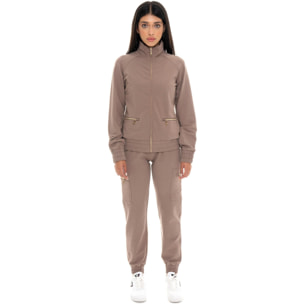 Tuta invernale donna collo in piedi e zip, pantalone cargo Leone 1947 Chic Tones