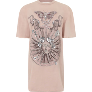 PHILIPP PLEIN Open Back T-Shirt Dress Butterfly Tattoo